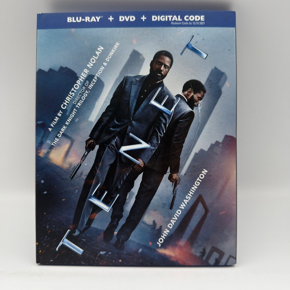 Tenet Blu-ray DVD Special Features 3-Disc Set Christopher Nolan Slipcover